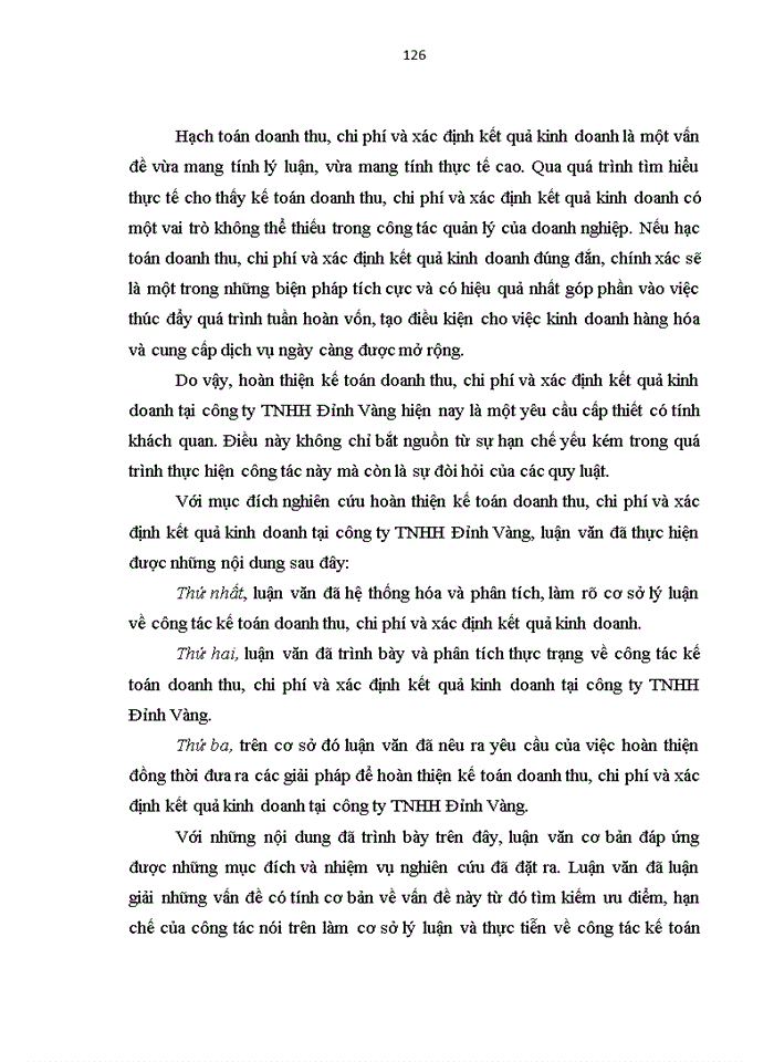 image for page Ths Hoàn thiện kế toán Doanh thu chi phí và xác định kết quả kinh doanh tại công ty Trách nhiệm hữu hạn Đỉnh Vàng Hải Phòng