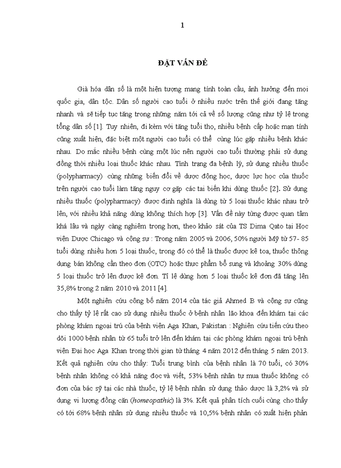image for page Tình hình sử dụng nhiều thuốc ở bệnh nhân điều trị ngoại trú tại Bệnh viện lão khoa Trung ương