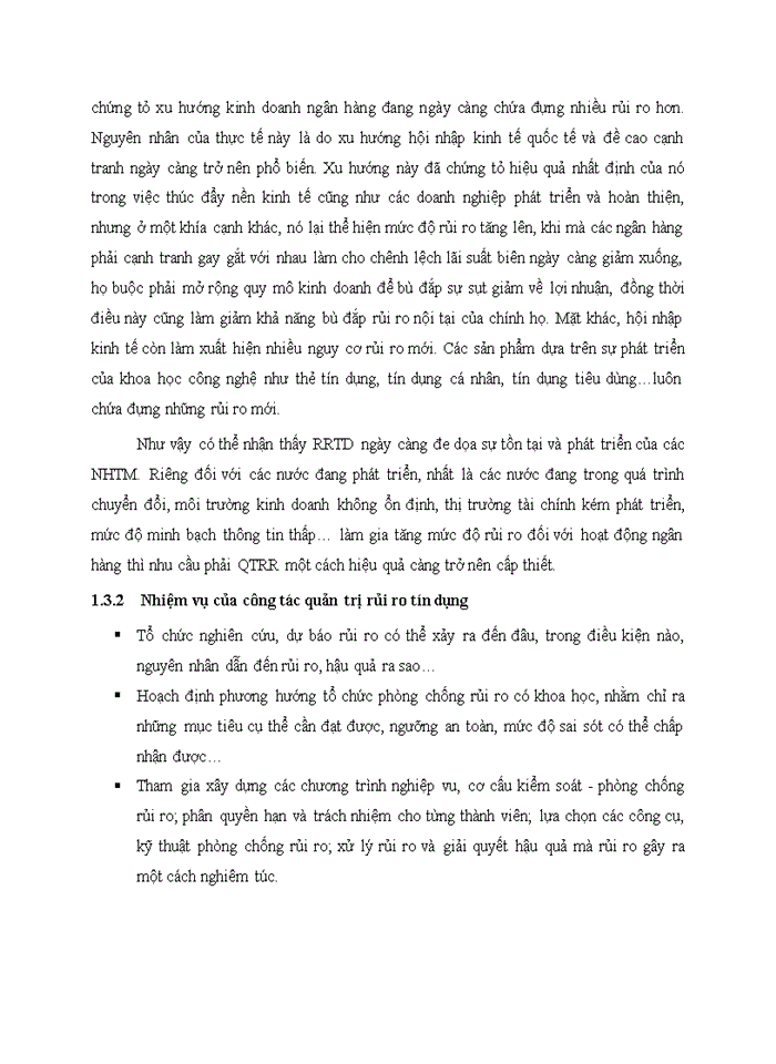 image for page Trình bày về RR tín dụng của NHTM Phân tích các chỉ tiêu phản ánh RR tín dụng