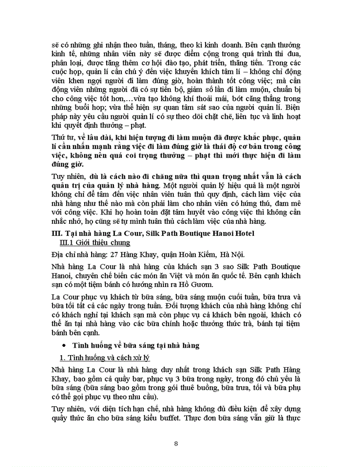 image for page Khảo sát và sưu tầm 6 tình huống khó và cách xử lý Trong đó có 3 tình huống xảy ra trong phục vụ 3 tình huống xảy ra trong quản lý tại nhà hàng cụ thể ở Hà Nội