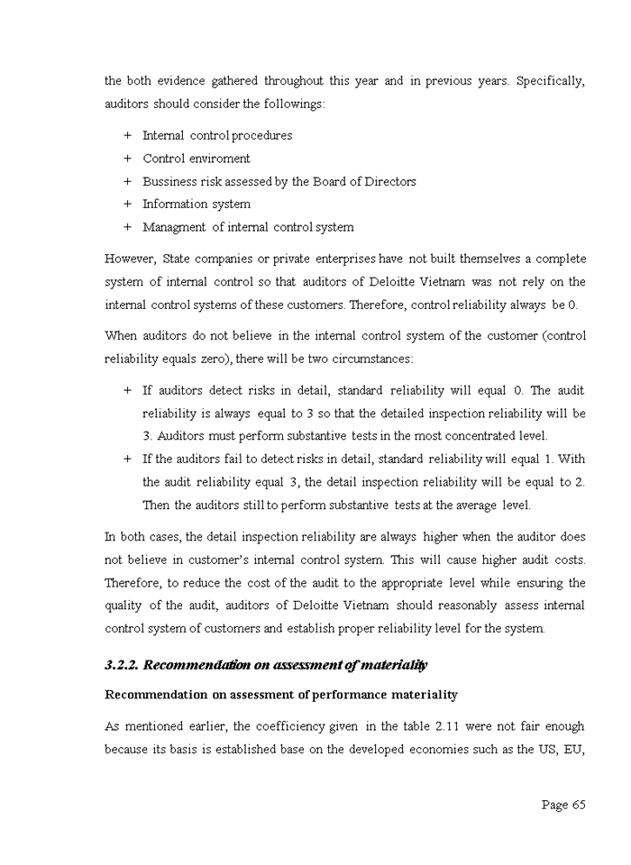 image for page Tiếng anh PRATICE OF ASSESSMENT OF AUDIT RISK AND METRIALITY IN FINANCIAL AUDITS CONDUCTED BY DELOITTE VIETNAM COMPANY LIMITED