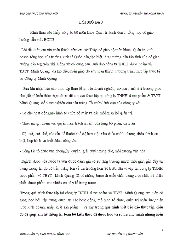 image for page Báo cáo Thực Tập Tổng Hợp Công Ty Trách nhiệm hữu hạn Dược Phẩm Thiết Bị Y Tế Minh Quang