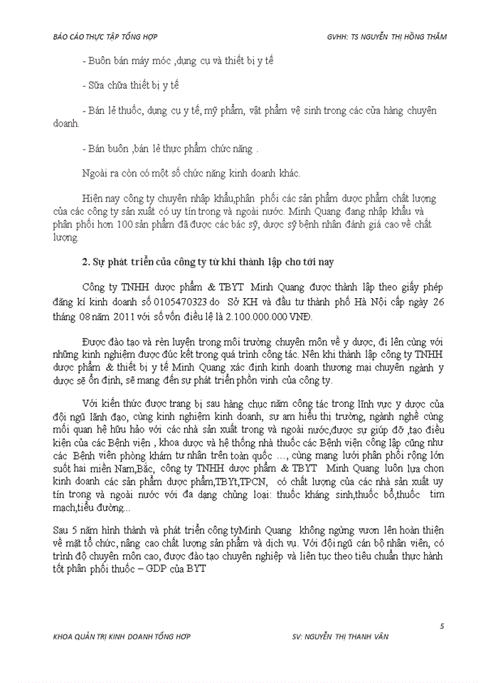 image for page Báo cáo Thực Tập Tổng Hợp Công Ty Trách nhiệm hữu hạn Dược Phẩm Thiết Bị Y Tế Minh Quang