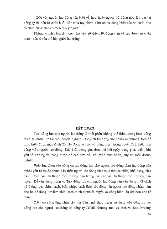 image for page Hoàn thiện công cụ tạo động lực cho người lao động tại công ty Trách nhiệm hữu hạn thương mại và dịch vụ Sao Phương Đông