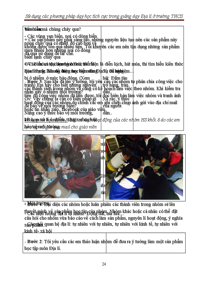 image for page Sử dụng các phương pháp dạy học tích cực trong giảng dạy Địa lí ở trường THCS