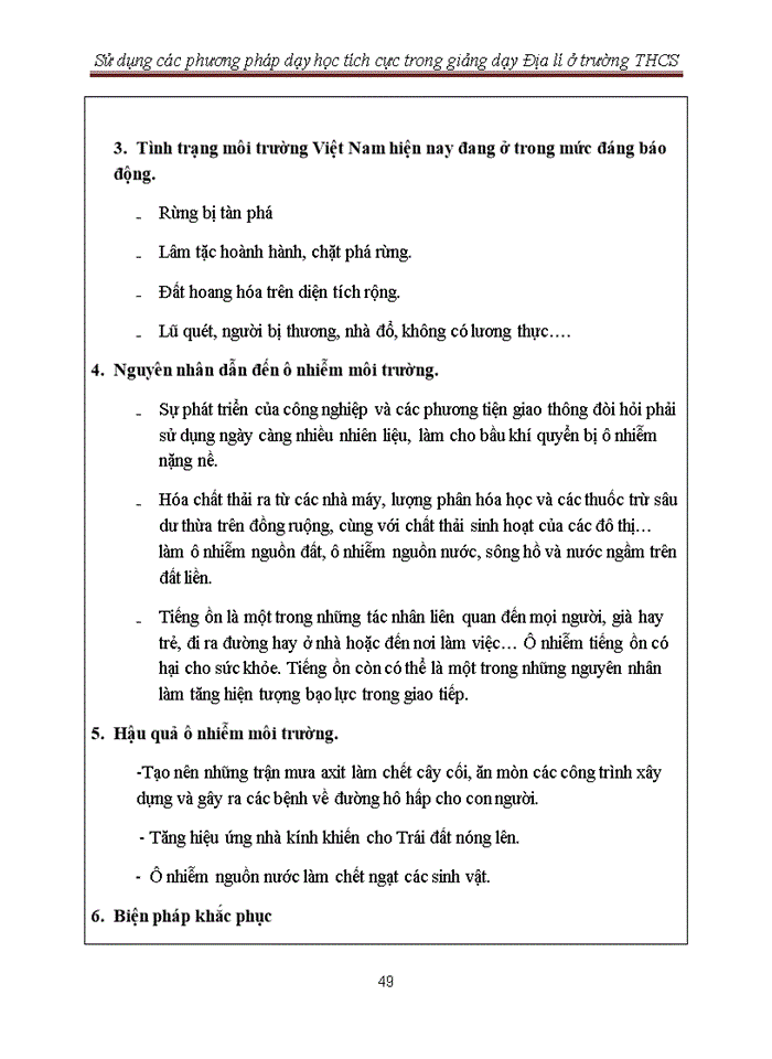 image for page Sử dụng các phương pháp dạy học tích cực trong giảng dạy Địa lí ở trường THCS