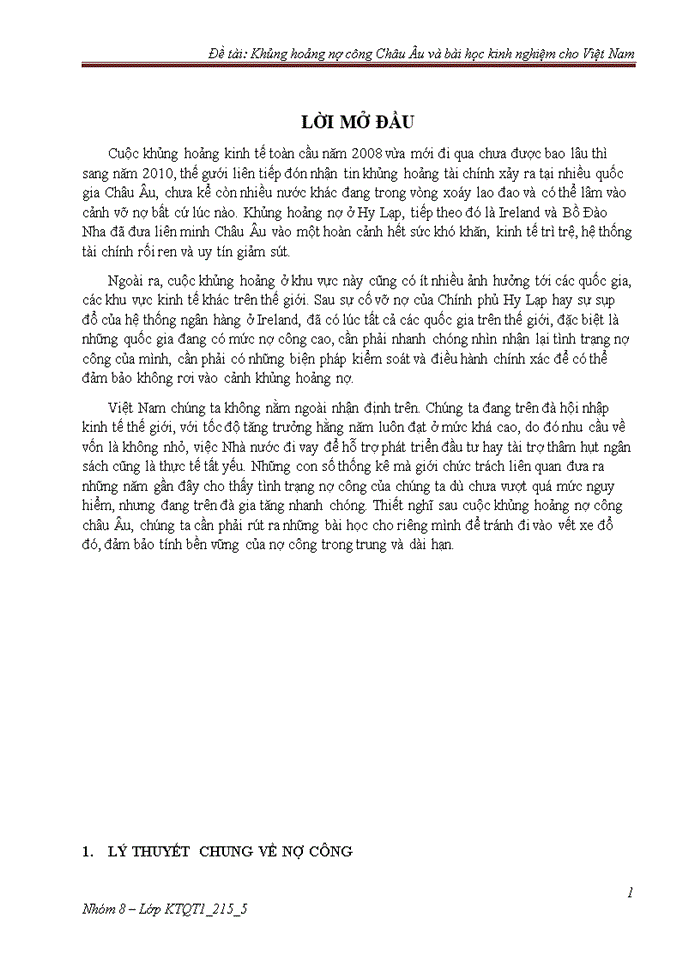 image for page KHỦNG HOẢNG NỢ CÔNG CHÂU ÂU VÀ BÀI HỌC KINH NGHIỆM CHO VIỆT NAM