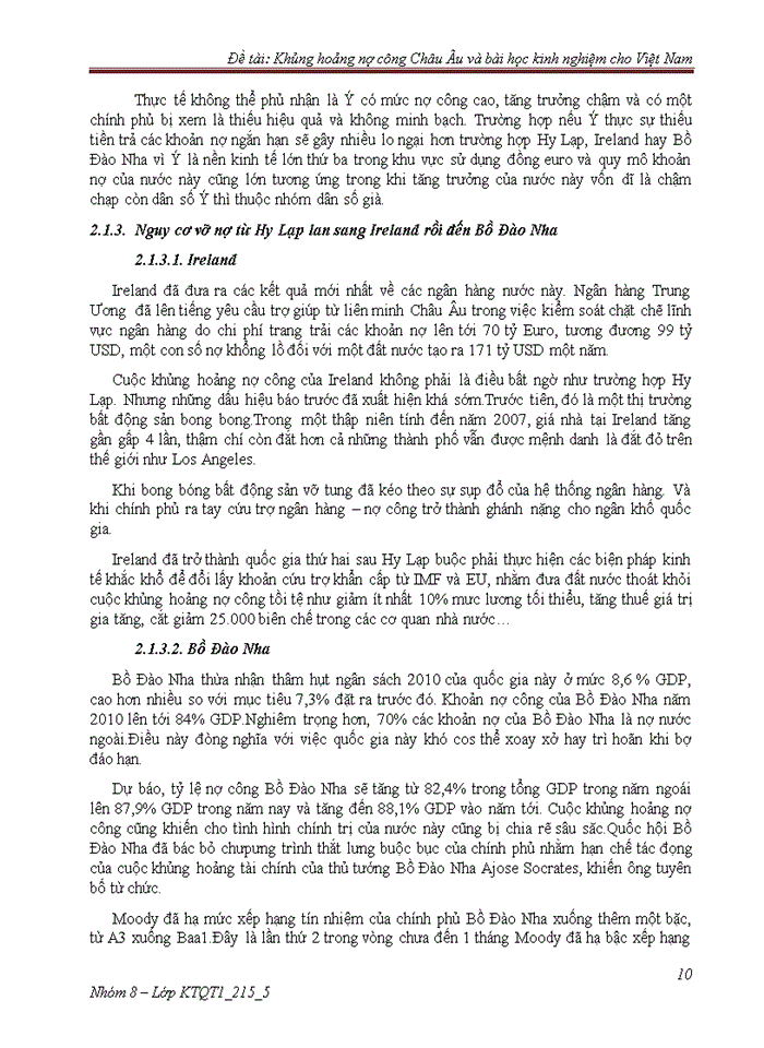 image for page KHỦNG HOẢNG NỢ CÔNG CHÂU ÂU VÀ BÀI HỌC KINH NGHIỆM CHO VIỆT NAM