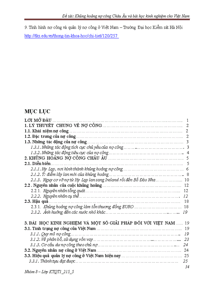 image for page KHỦNG HOẢNG NỢ CÔNG CHÂU ÂU VÀ BÀI HỌC KINH NGHIỆM CHO VIỆT NAM