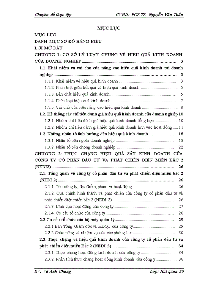 Giải pháp nâng cao hiệu quả kinh doanh của Công ty cổ phần Đầu tư và phát chiển điện miền bắc 2 NEDI2