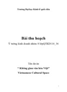 Không gian văn hóa Việt Vietnamese Cultural Space