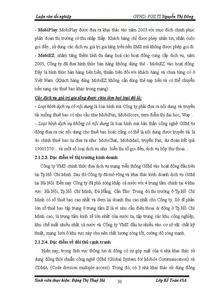 image for page Hoàn thiện hạch toán kế toán doanh thu - chi phí - xác định kết quả kinh doanh dịch vụ tại Công ty thông tin di động VMS-MobiFone