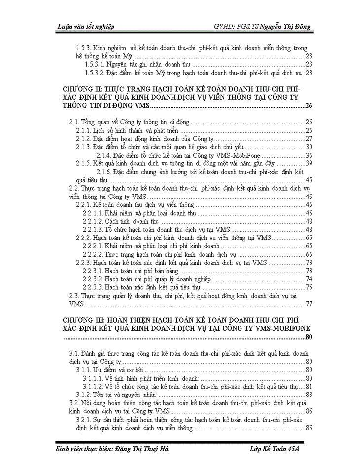 image for page Hoàn thiện hạch toán kế toán doanh thu - chi phí - xác định kết quả kinh doanh dịch vụ tại Công ty thông tin di động VMS-MobiFone