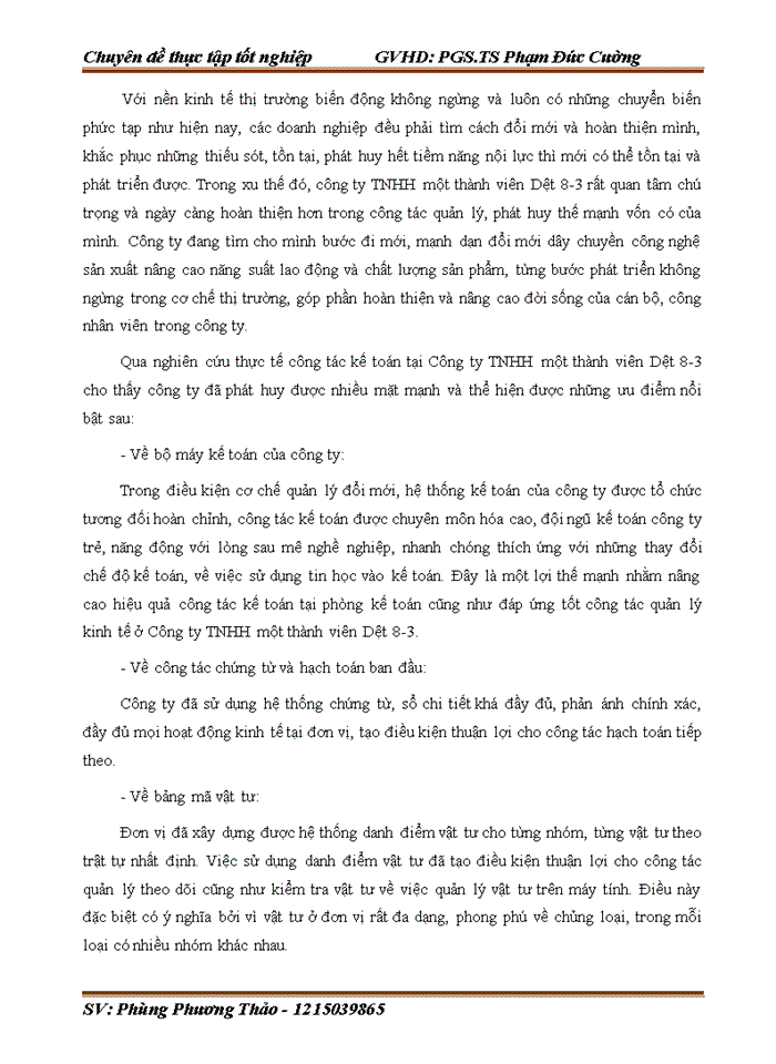 image for page Hoàn thiện kế toán nguyên vật liệu tại Công ty Trách nhiệm hữu hạn một thành viên Dệt 8-3