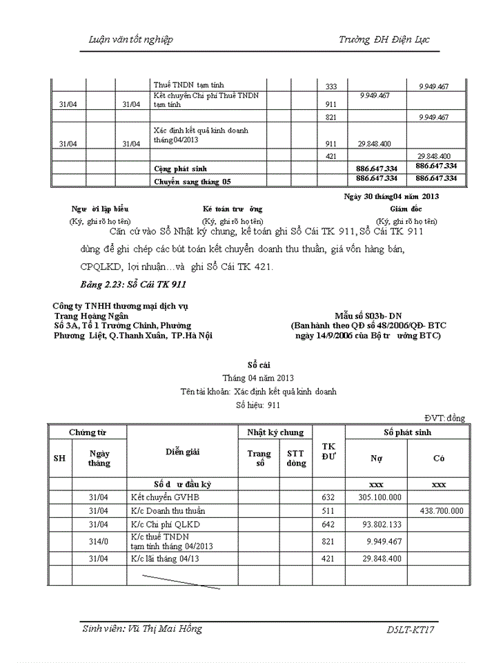 image for page Ths Kế toán bán hàng và xác định kết quả kinh doanh tại Công ty Trách nhiệm hữu hạn Thương Mại Dịch Vụ Trang Hoàng Ngân