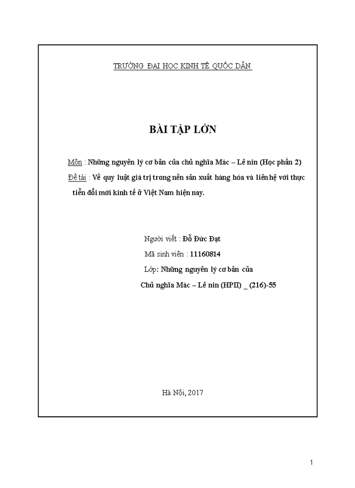 image for page Triết mác Về quy luật giá trị trong nền sản xuất hàng hóa và liên hệ với thực tiễn đổi mới kinh tế ở Việt Nam hiện nay