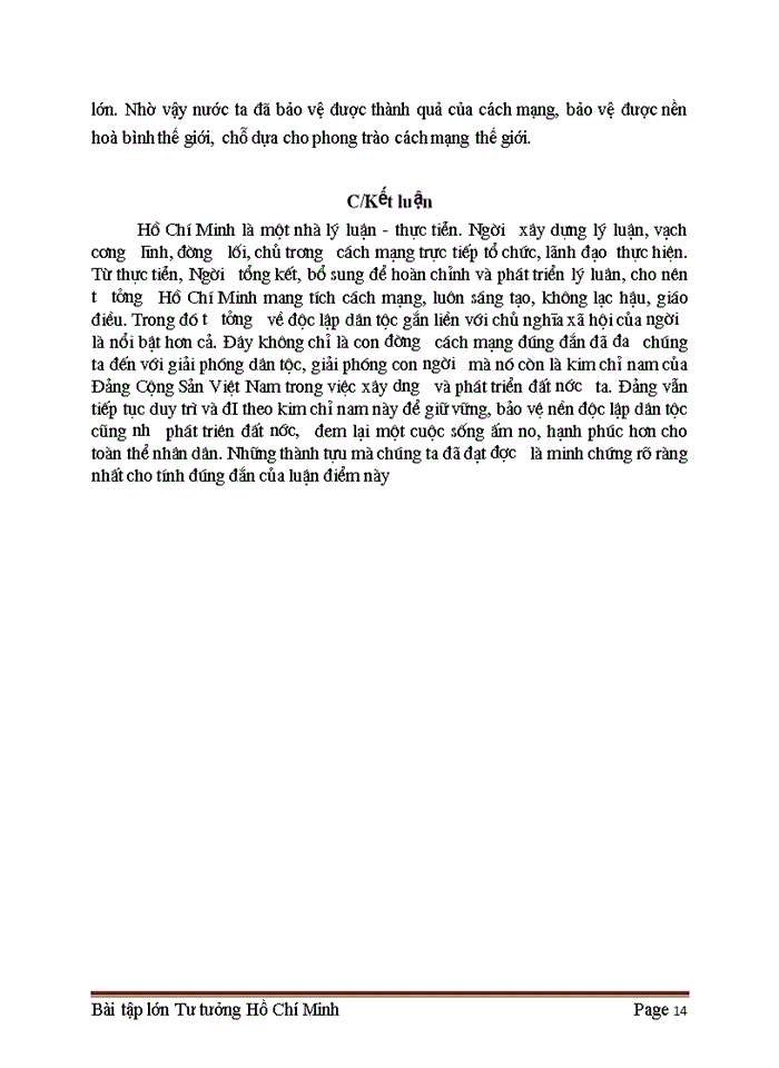 image for page Tư tưởng Phân tích luận điểm sau của Hồ Chí Minh Nếu nước được độc lập mà dân không được hưởng tự do hạnh phúc thì độc lập chẳng có ý nghĩa gì