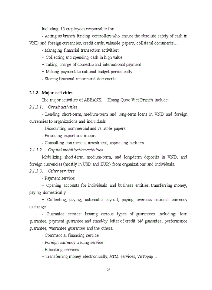 image for page Tiếng anh SOLUTIONS TO REDUCE CREDIT RISK IN AN BINH COMMERCIAL JOINT STOCK BANK HOANG QUOC VIET BRANCH