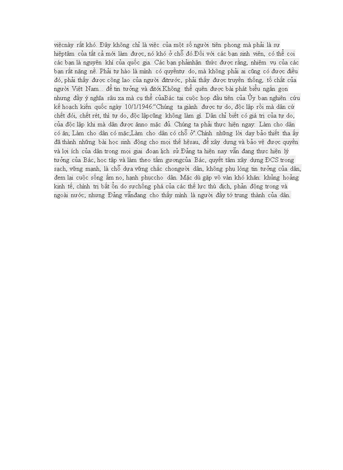 image for page Tư tưởng Phân tích luận điểm của Hồ Chí Minh Nước độc lập mà dân không được hưởng hạnh phúc tự do thì độc cũng chẳng có ý nghĩa gì Làm rõ ý nghĩa của luận điểm đối với Việt Nam hiện nay