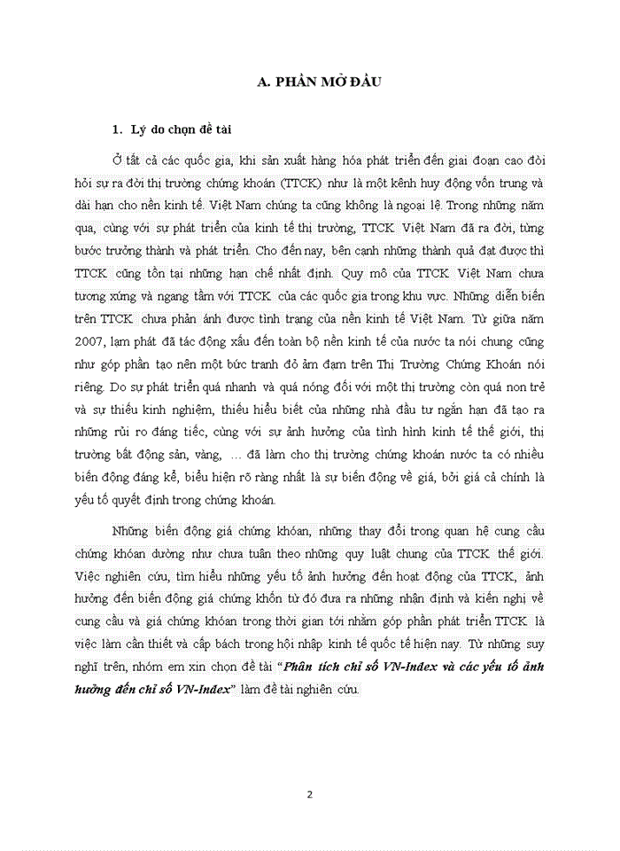 image for page Phân tích chỉ số VN-Index và các yếu tố ảnh hưởng đến chỉ số VN-Index