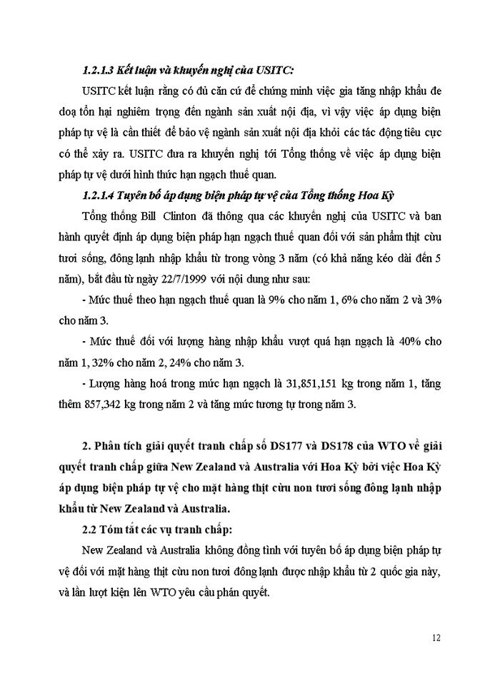 image for page Khái quát về tự vệ thương mại trong WTO và quá trình điều tra áp dụng biện pháp tự vệ đối với mặt hàng thịt cừu non tươi sống nhập khẩu từ New Zealand và Australia của Hoa Kỳ