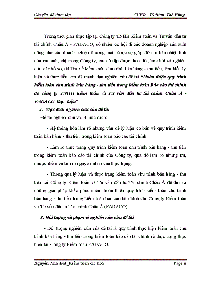 image for page Hoàn thiện quy trình kiểm toán chu trình bán hàng - thu tiền trong kiểm toán Báo cáo tài chính do công ty Trách nhiệm hữu hạn Kiểm toán và Tư vấn đầu tư tài chính Châu Á - FADACO thực hiện