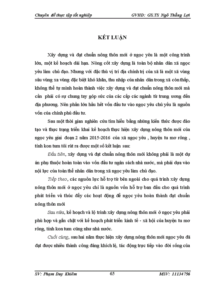 image for page Giải pháp thực hiện kế hoạch xây dựng nông thôn mới xã Ngọc Yêu huyện Tu Mơ rông tỉnh kon tum Giai đoạn 2015 2020