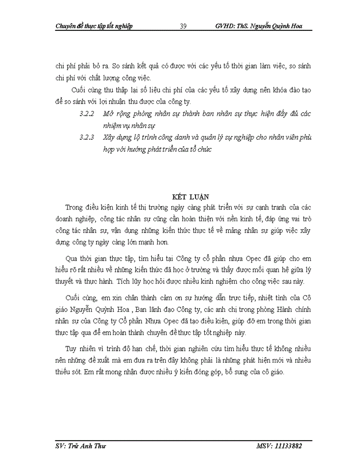 image for page Phương hướng xây dựng chương trình đào tạo và phát triển nguồn nhân lực của Công ty Cổ phần Nhựa OPEC