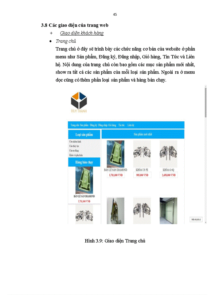 image for page XÂY DỰNG WEBSITE THƯƠNG MẠI ĐIỆN TỬ CHO CÔNG TY Trách nhiệm hữu hạn HUY THÀNH