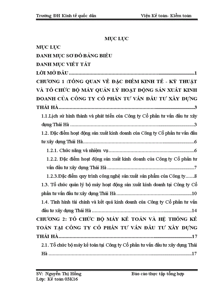 image for page Tổ chức bộ máy kế toán và hệ thống kế toán tại Công ty Cổ phần tư vấn đầu tư xây dựng Thái Hà