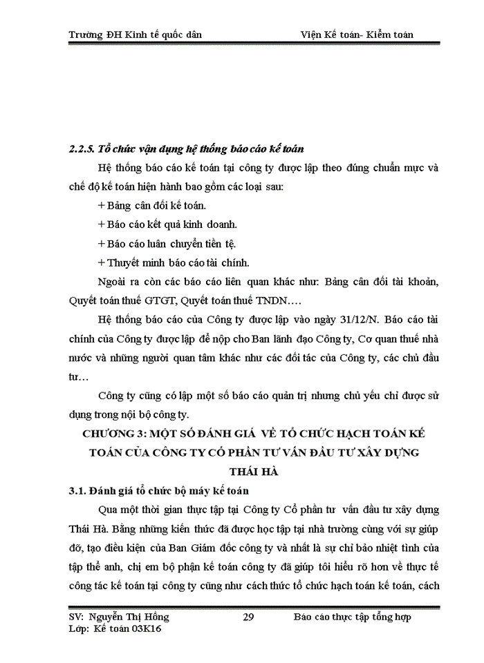 image for page Tổ chức bộ máy kế toán và hệ thống kế toán tại Công ty Cổ phần tư vấn đầu tư xây dựng Thái Hà