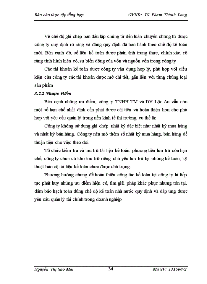 image for page Báo cáo tại Công ty Trách nhiệm hữu hạn Thương Mại Và Dịch Vụ Lộc An