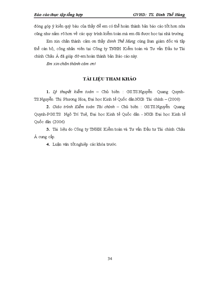 image for page Báo cáo tại Công ty Trách nhiệm hữu hạn Kiểm toán và Tư vấn Đầu tư Tài chính Châu Á