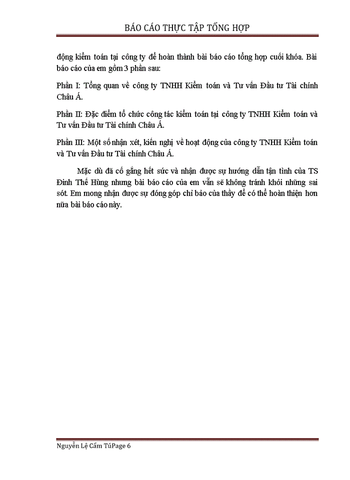 image for page Báo cáo tại Công ty Trách nhiệm hữu hạn Kiểm toán và Tư vấn Đầu tư Tài chính Châu Á