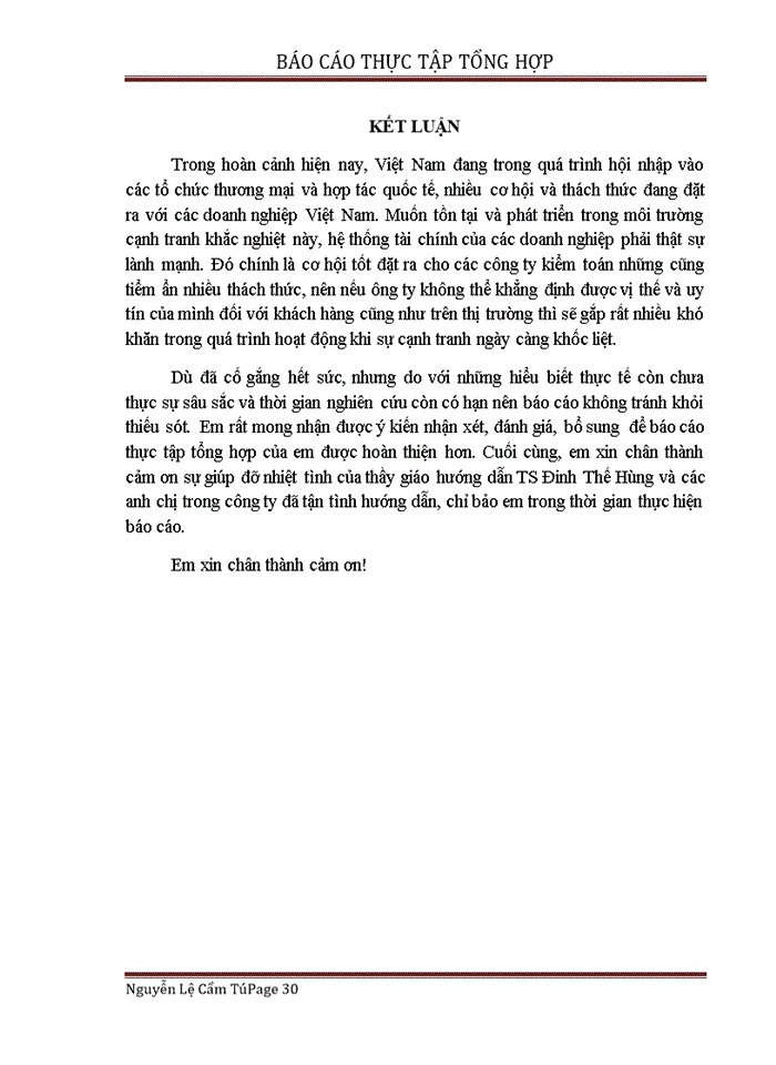 image for page Báo cáo tại Công ty Trách nhiệm hữu hạn Kiểm toán và Tư vấn Đầu tư Tài chính Châu Á