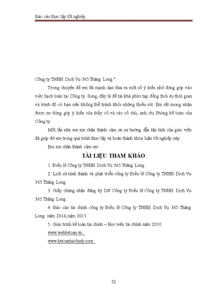 image for page Báo cáo tại CÔNG TY Trách nhiệm hữu hạn DỊCH VỤ 365 THĂNG LONG