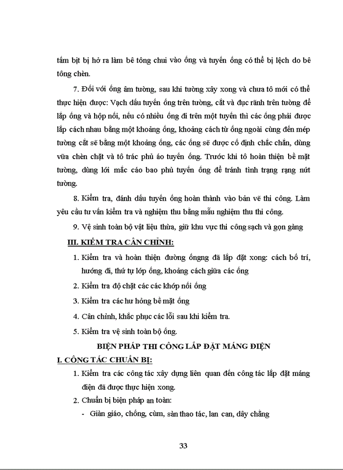 image for page THUYẾT MINH BIỆN PHÁP THI CÔNG LẮP ĐẶT THIẾT BỊ ĐƯỜNG ỐNG CÔNG NGHỆ VÀ ĐIỆN