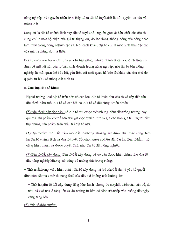 image for page Triết mác Lý luận về địa tô của C Mác và sự vận dụng vào chính sách đất đai ở Việt Nam hiện nay