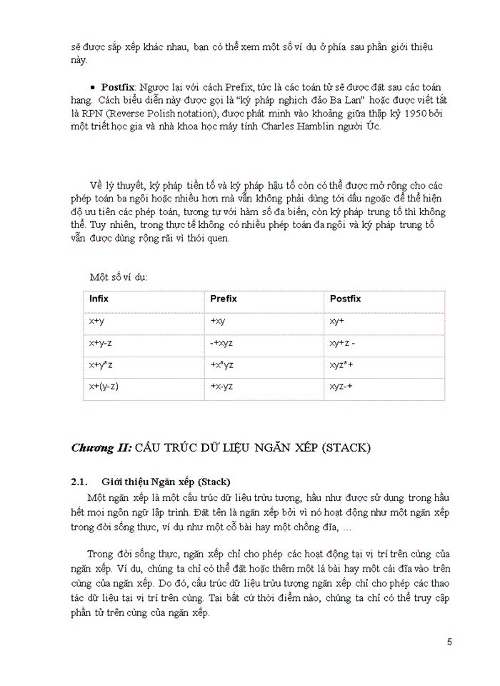 Nghiên cứu cài đặt chương trình chuyển một biểu thức ở dạng trung tố sang dạng ký pháp hậu tố Ký pháp đảo Ba Lan