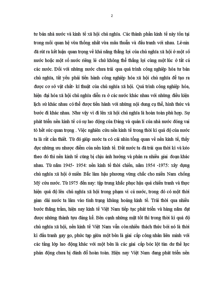 image for page Phân tích đặc điểm kinh tế trong thời kì quá độ Chủ nghĩa xã hội Ý nghĩa của nghiên cứu vấn đề trên đối với nước ta hiện nay
