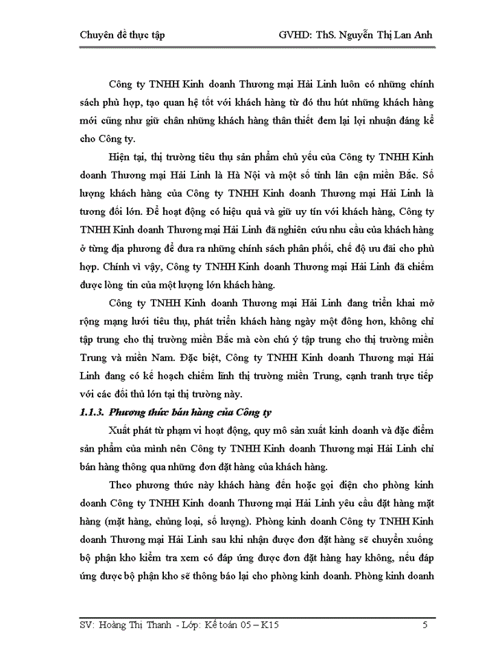 image for page HOÀN THIỆN KẾ TOÁN BÁN HÀNG TẠI CÔNG TY Trách nhiệm hữu hạn KINH DOANH THƯƠNG MẠI HẢI LINH