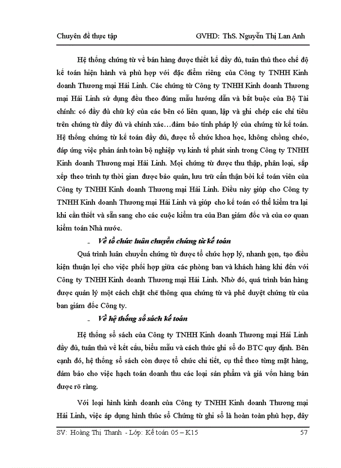 image for page HOÀN THIỆN KẾ TOÁN BÁN HÀNG TẠI CÔNG TY Trách nhiệm hữu hạn KINH DOANH THƯƠNG MẠI HẢI LINH