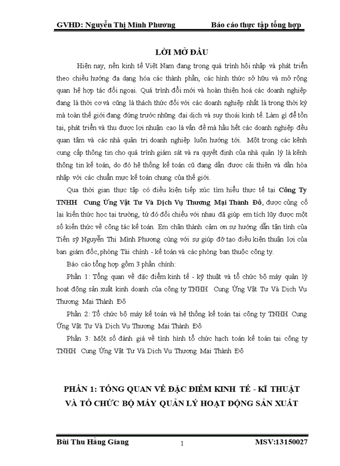 image for page Báo cáo tại CÔNG TY Trách nhiệm hữu hạn CUNG ỨNG VẬT TƯ VÀ DỊCH VỤ THƯƠNG MẠI THÀNH ĐÔ