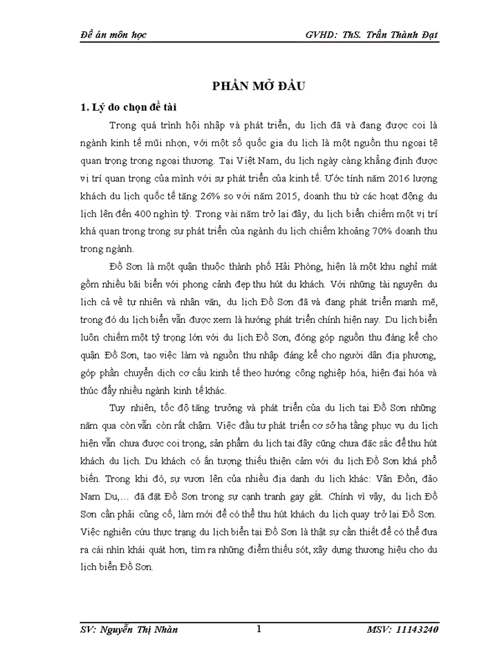 image for page Thực trạng và đề xuất phát triển du lịch biển Đồ Sơn