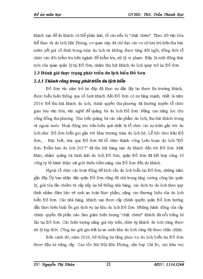 image for page Thực trạng và đề xuất phát triển du lịch biển Đồ Sơn