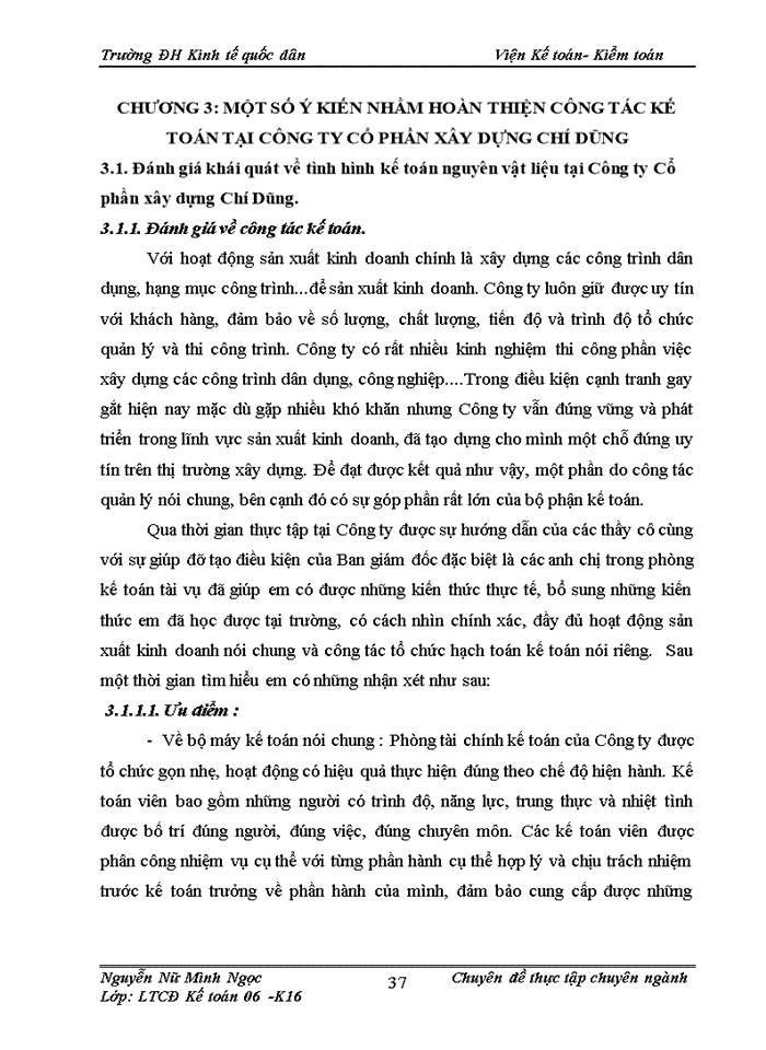 image for page Hoàn thiện kế toán nguyên vật liệu tại Công ty Cổ phần xây dựng Chí Dũng