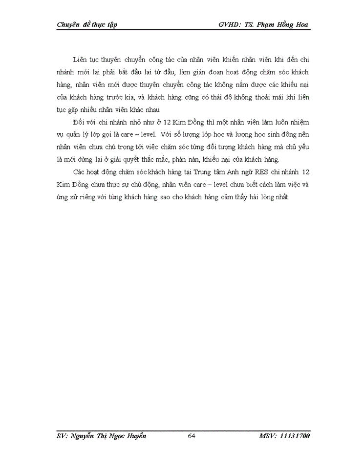 image for page Giải pháp hoàn thiện hoạt động chăm sóc khách hàng của trung tâm anh ngữ RES