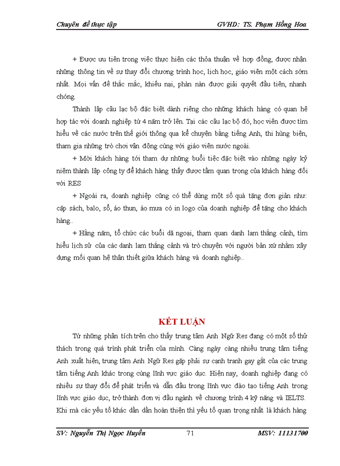 image for page Giải pháp hoàn thiện hoạt động chăm sóc khách hàng của trung tâm anh ngữ RES