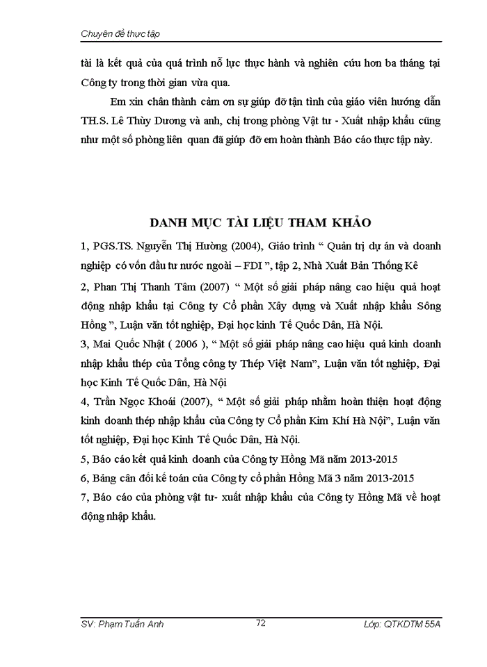 image for page Nâng Cao Hiệu Quả Nhập Khẩu Thép Của Công Ty Cổ Phần Hồng Mã