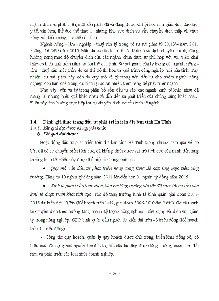 image for page ĐỊNH HƯỚNG VÀ GIẢI PHÁP ĐẦU TƯ PHÁT TRIỂN KINH TẾ TRÊN ĐỊA BÀN TỈNH HÀ TĨNH ĐẾN NĂM 2020